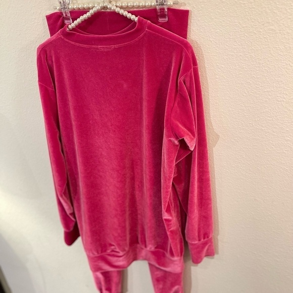 Laina Rauma SET Barbiecore Velour loungesuit velour club bed leisure lainarauma - Picture 8 of 16